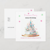 Invitation anniversaire enchantée du château de pr (Devant / Derrière)
