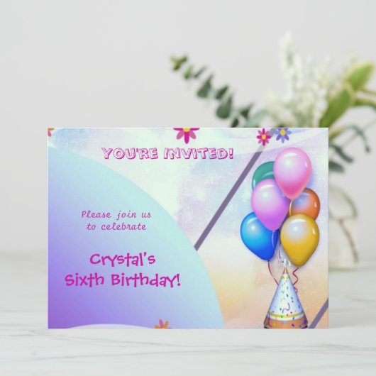 Invitation Anniversaire enfant (Debout devant)