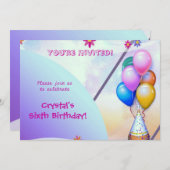 Invitation Anniversaire enfant (Devant / Derrière)