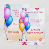 Invitation Anniversaire enfant (Devant / Derrière)