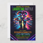 Invitation Anniversaire enfant Laser Tag (Devant)