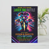 Invitation Anniversaire enfant Laser Tag (Debout devant)