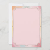 Invitation anniversaire enfant princesse rose mign (Dos)
