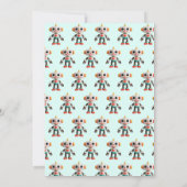 Invitation Anniversaire Enfant Robot Amusant Mignon (Dos)