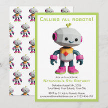 Anniversaire Enfant Robot Amusant Mignon