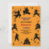 Invitation Anniversaire enfant style ninja (Devant)