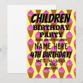 INVITATION ANNIVERSAIRE ENFANTS (Devant / Derrière)