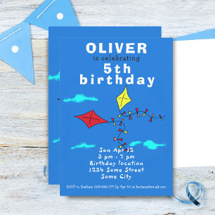 Invitation Anniversaire Enfants Cerf-volants Migno