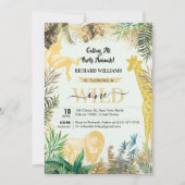 Invitation Anniversaire Enfants Wild One Jungle Green, Gold P (Devant)