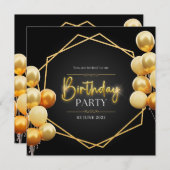 Invitation Anniversaire-Enregistrer La Date (Devant / Derrière)