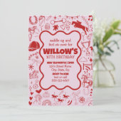 Invitation Anniversaire équestre de la fille unique de Cheval (Debout devant)