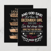 Invitation Anniversaire | Et Dieu a dit que ce soit décembre  (Devant / Derrière)