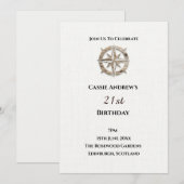 Invitation Anniversaire Étape Boussole (Devant / Derrière)