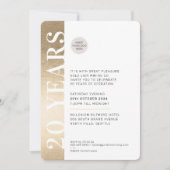 Invitation ANNIVERSAIRE ÉVÉNEMENT moderne logo minimal or noi (Devant)