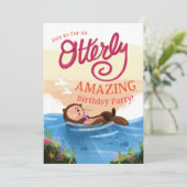 Invitation Anniversaire Extraordinaire - Otter lunaire (Debout devant)