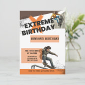 Invitation Anniversaire extrême de skateboard  (Debout devant)