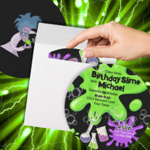 Invitation Anniversaire Fabrication de Slime Fête