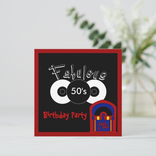 Invitation Anniversaire Fabuleux 50's (Debout devant)