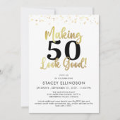 Invitation Anniversaire Faire vieillir l'âge a l'air bon or n (Devant)