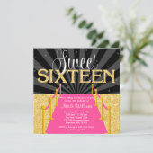 Invitation Anniversaire fascinant du bonbon 16 de Hollywood (Debout devant)