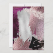 Invitation Anniversaire | Faux Métallurgie Plum Merlot Stroke (Dos)