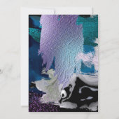 Invitation Anniversaire | Faux Métallurgique Lilac Aqua (Dos)