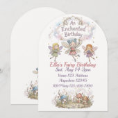 Invitation Anniversaire Fée Enchantée (Devant / Derrière)