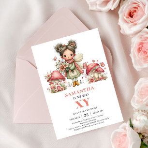 Invitation Anniversaire Fée Florale Mignonne 5 Ans