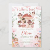 Invitation Anniversaire Fée, Forêt de Jardin Enchanté Fantais (Devant)