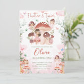 Invitation Anniversaire Fée, Forêt de Jardin Enchanté Fantais (Debout devant)