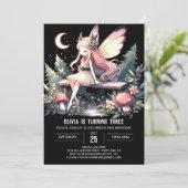 Invitation Anniversaire fée sur mesure (Debout devant)