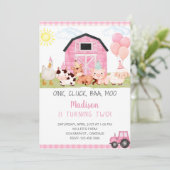 Invitation anniversaire Ferme Rose modifiable - th (Debout devant)