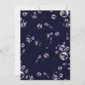 Invitation Anniversaire Fête à Mousse Lumière Néon - Bulles d (Dos)