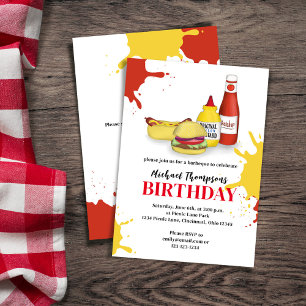 Invitation Anniversaire Fête Custom Outdoor BBQ