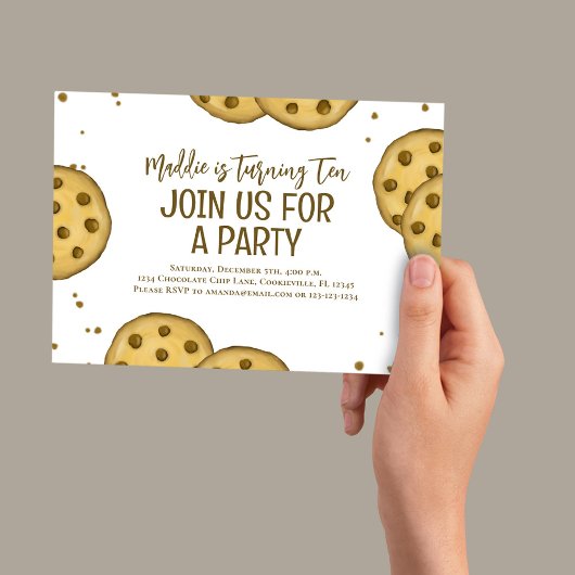 Invitation Anniversaire fête Cute Cookie