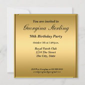 Invitation Anniversaire Fête d'anniversaire (Dos)