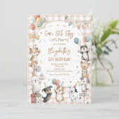 Invitation Anniversaire Fête de Patte de Chien Chiot (Debout devant)