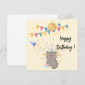 Invitation anniversaire fête mignonne de chat | Pa (Devant / Derrière)