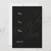 Invitation Anniversaire Fête Or Noir (Dos)