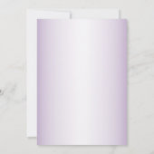 Invitation Anniversaire Fête rose Floral Violet Violet Cadre  (Dos)