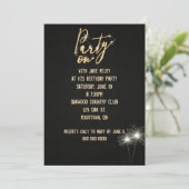 Invitation Anniversaire Fête Sparkler (Debout devant)