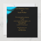 Invitation Anniversaire Fête Turquoise Chaussures Bleues (Dos)