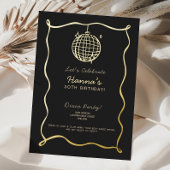Invitation Anniversaire Feuille de Disco Ball