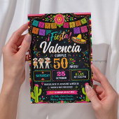Invitation Anniversaire Fiesta Mexicain - Thème Mariachi