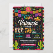 Invitation Anniversaire Fiesta Mexicain - Thème Mariachi (Devant)
