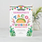 Invitation Anniversaire Fiesta, Taco Twosday, 2e anniversaire (Debout devant)