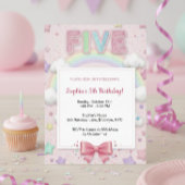 Invitation Anniversaire Fille 5 Ans Arc-en-ciel Pa