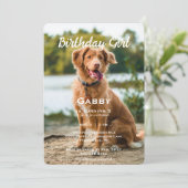 Invitation Anniversaire Fille Animal Photo Fête Anniversaire (Debout devant)