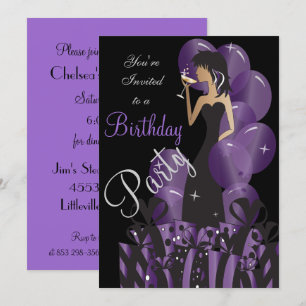 Invitation Anniversaire Fille au cocktail pour l'enterremen