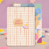 Invitation anniversaire fille aux fleurs colorées